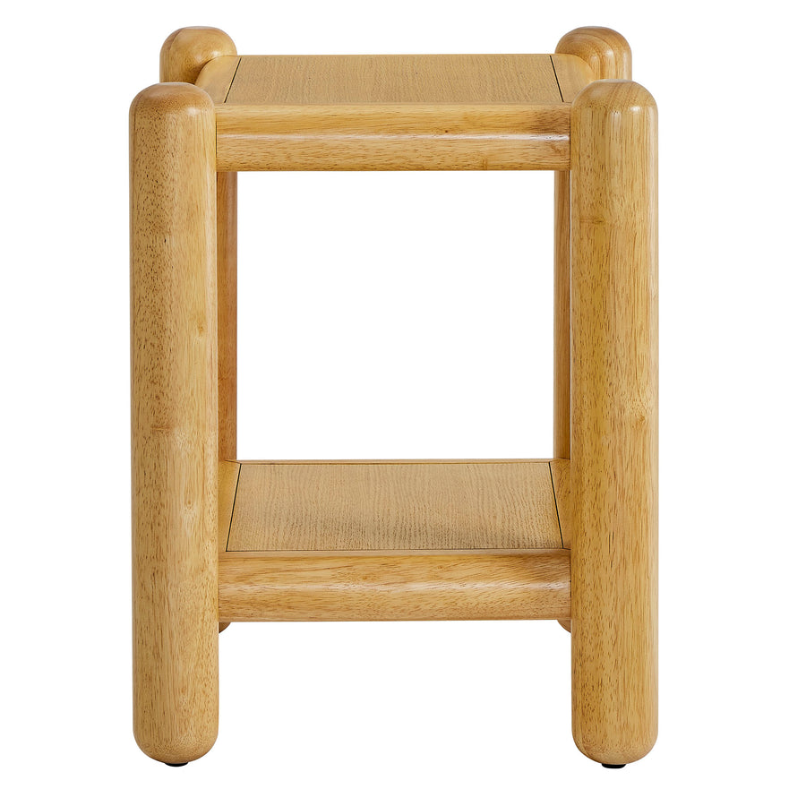 Solano Rectangular 2-Tier Side Table in Oak