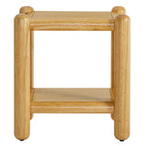 Solano Rectangular 2-Tier Side Table in Oak