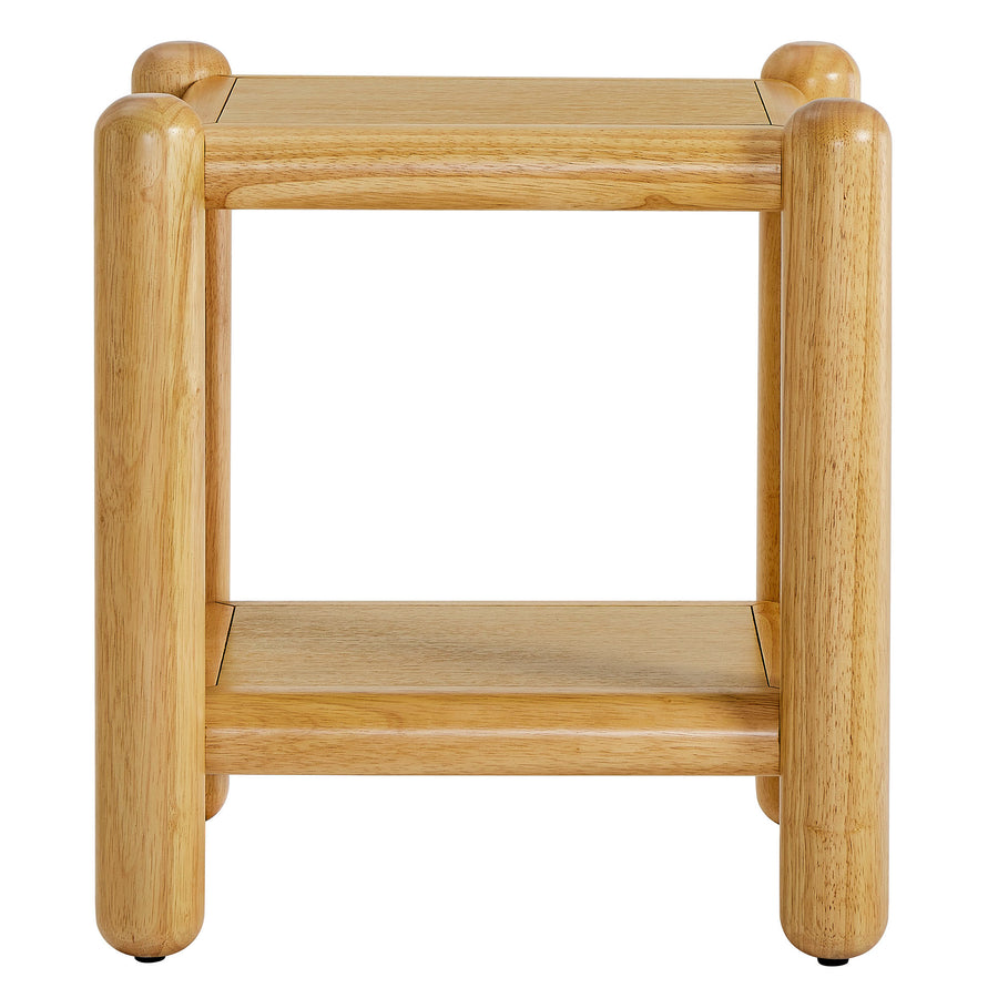 Solano Rectangular 2-Tier Side Table in Oak