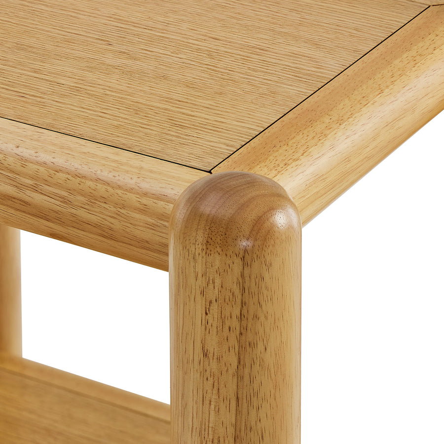 Solano Rectangular 2-Tier Side Table in Oak