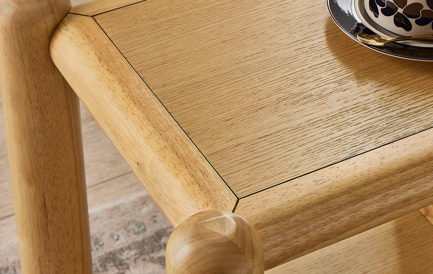 Solano Rectangular 2-Tier Side Table in Oak