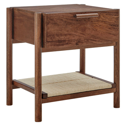 Oswin 1-Drawer Wood Nightstand by Furniture For America