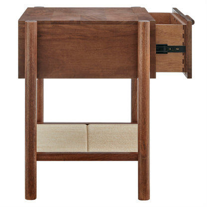 Oswin 1-Drawer Wood Nightstand by Furniture For America