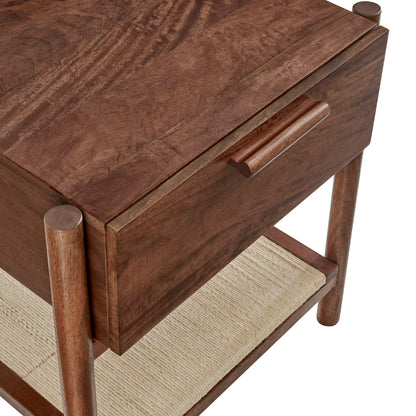 Oswin 1-Drawer Wood Nightstand by Furniture For America