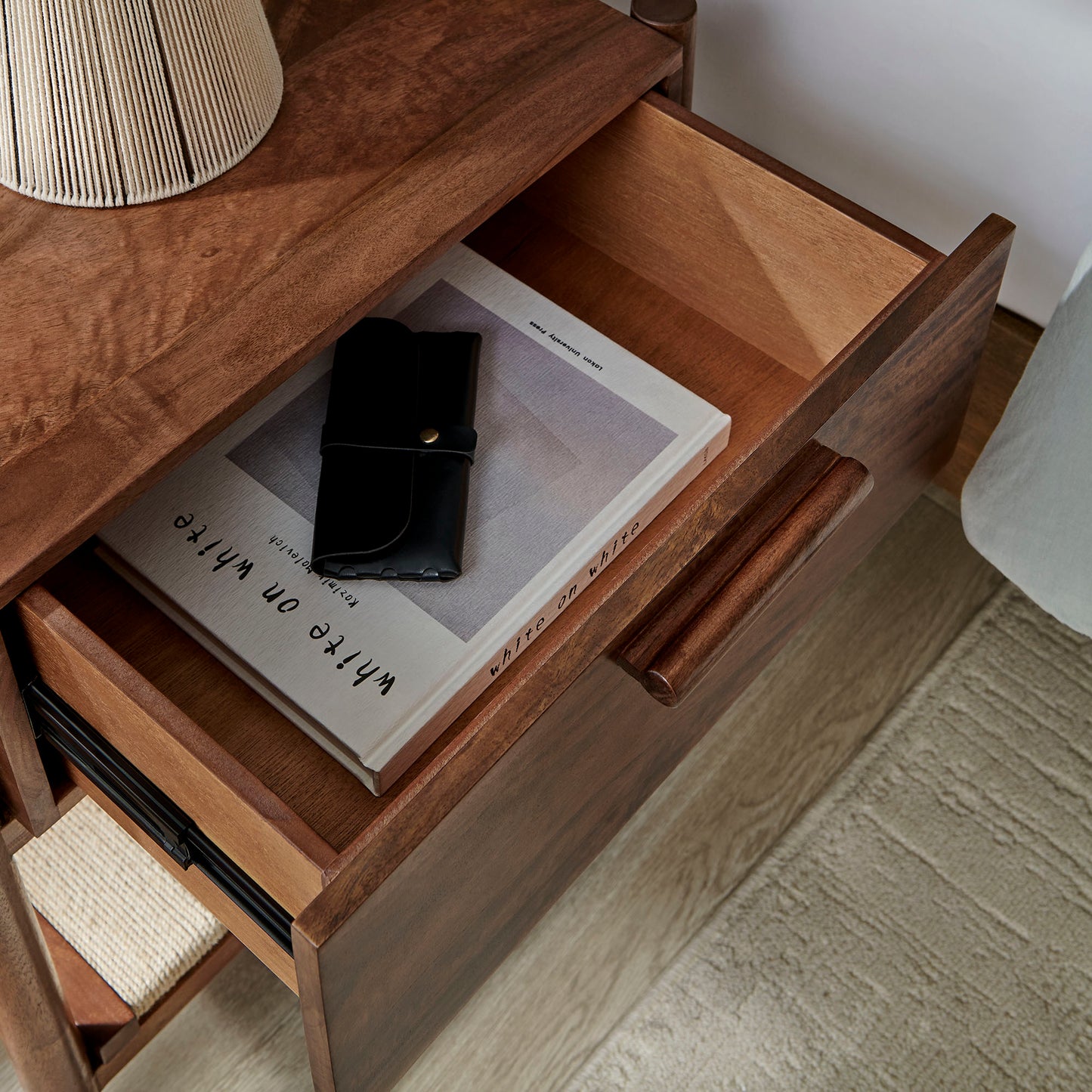 Oswin 1-Drawer Wood Nightstand by Furniture For America