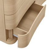 Mosaic 6-Drawer Curved Dresser in Brushed Light Oak