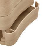 Mosaic 3-Drawer Curved Compact Dresser in Brushed Light Oak