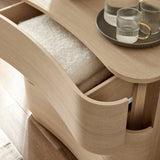 Mosaic 3-Drawer Curved Compact Dresser in Brushed Light Oak