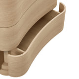 Mosaic 5-Drawer Curved Dresser Chest of Drawers in Brush Light Oak