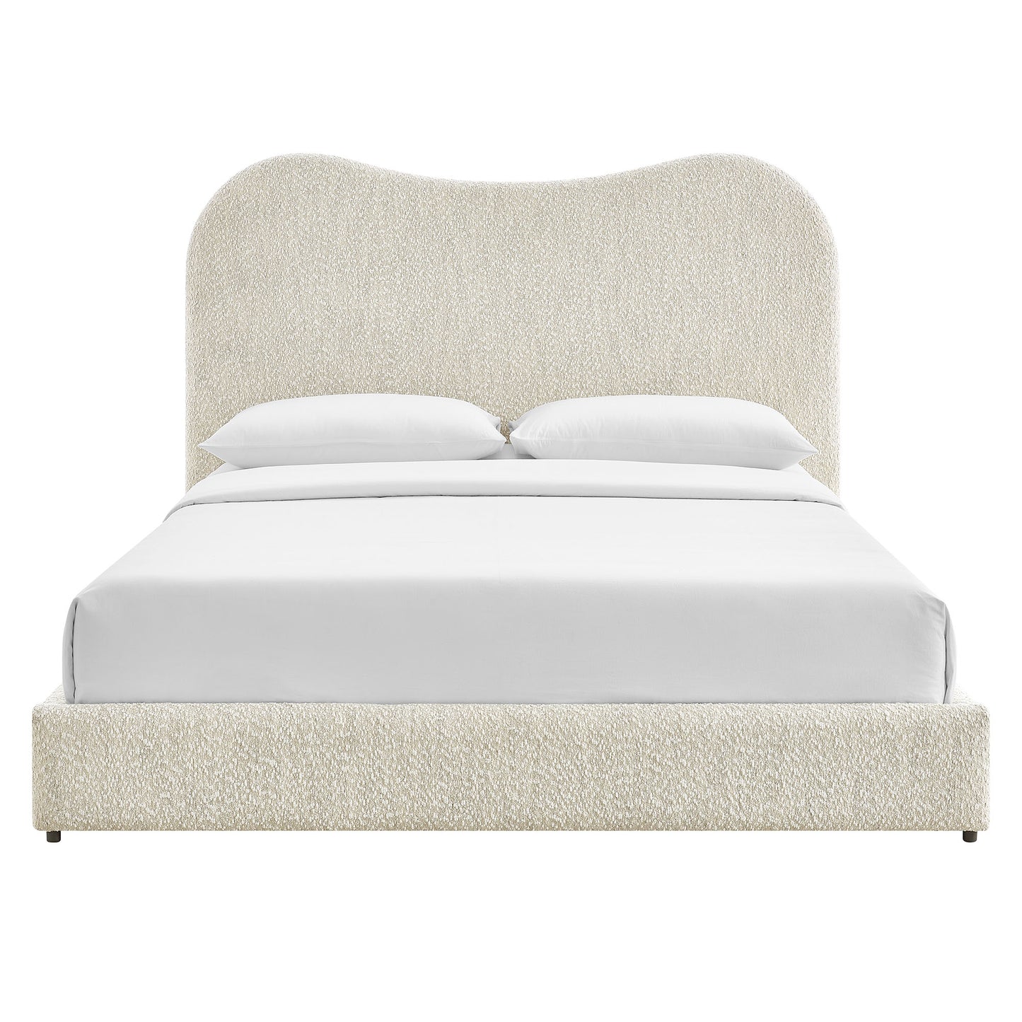Seluna Boucle Queen Platform Bed by Furniture For America