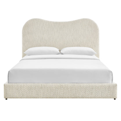 Seluna Boucle Queen Platform Bed by Furniture For America