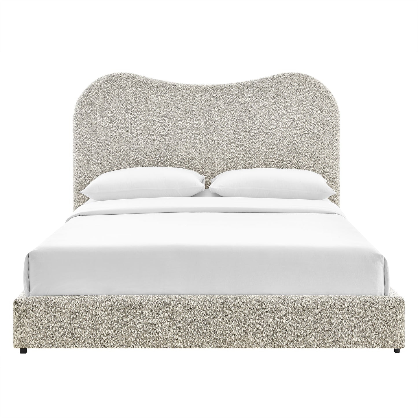 Seluna Boucle Queen Platform Bed by Furniture For America