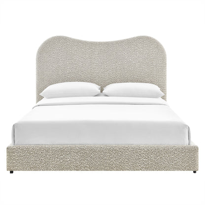 Seluna Boucle Queen Platform Bed by Furniture For America
