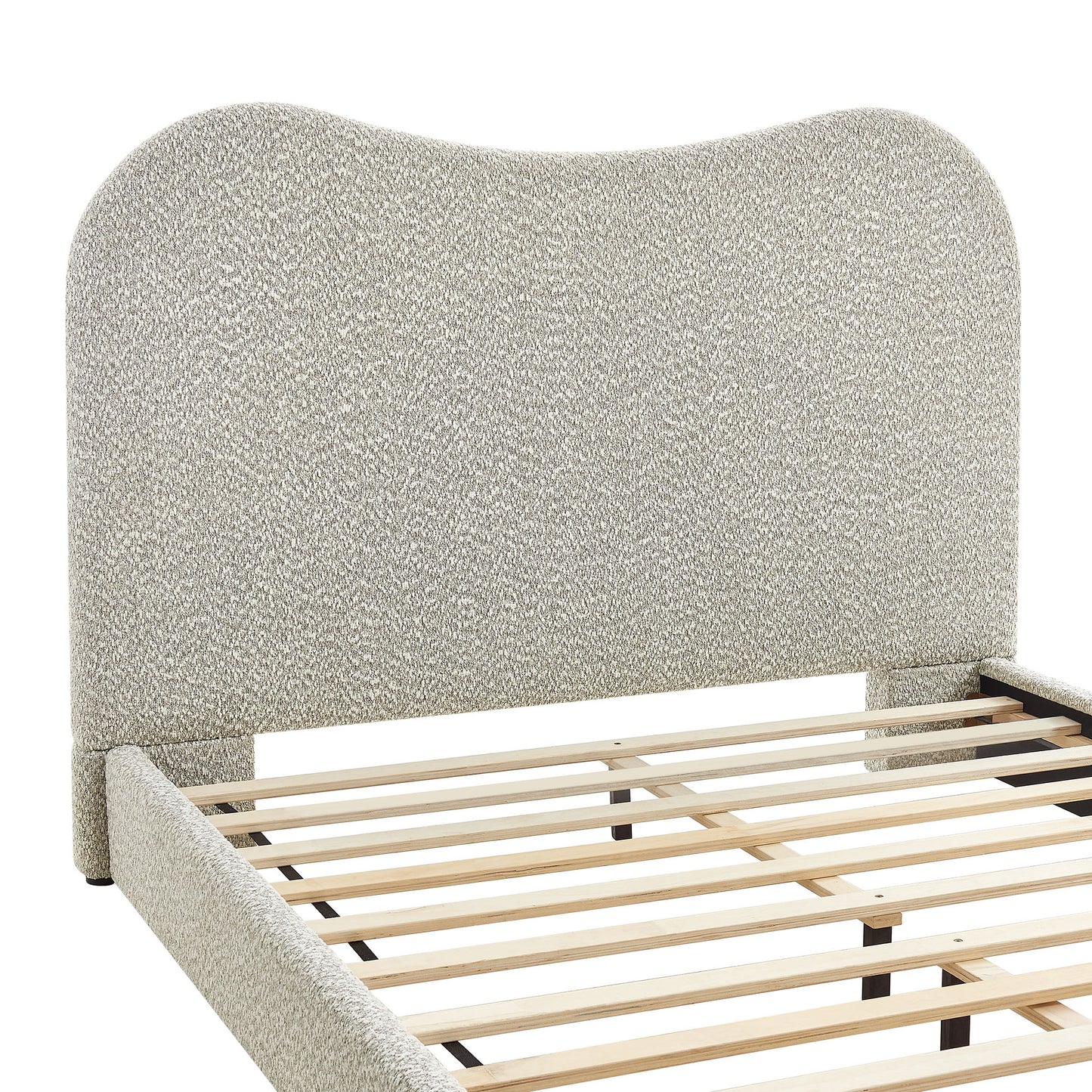 Seluna Boucle Queen Platform Bed by Furniture For America