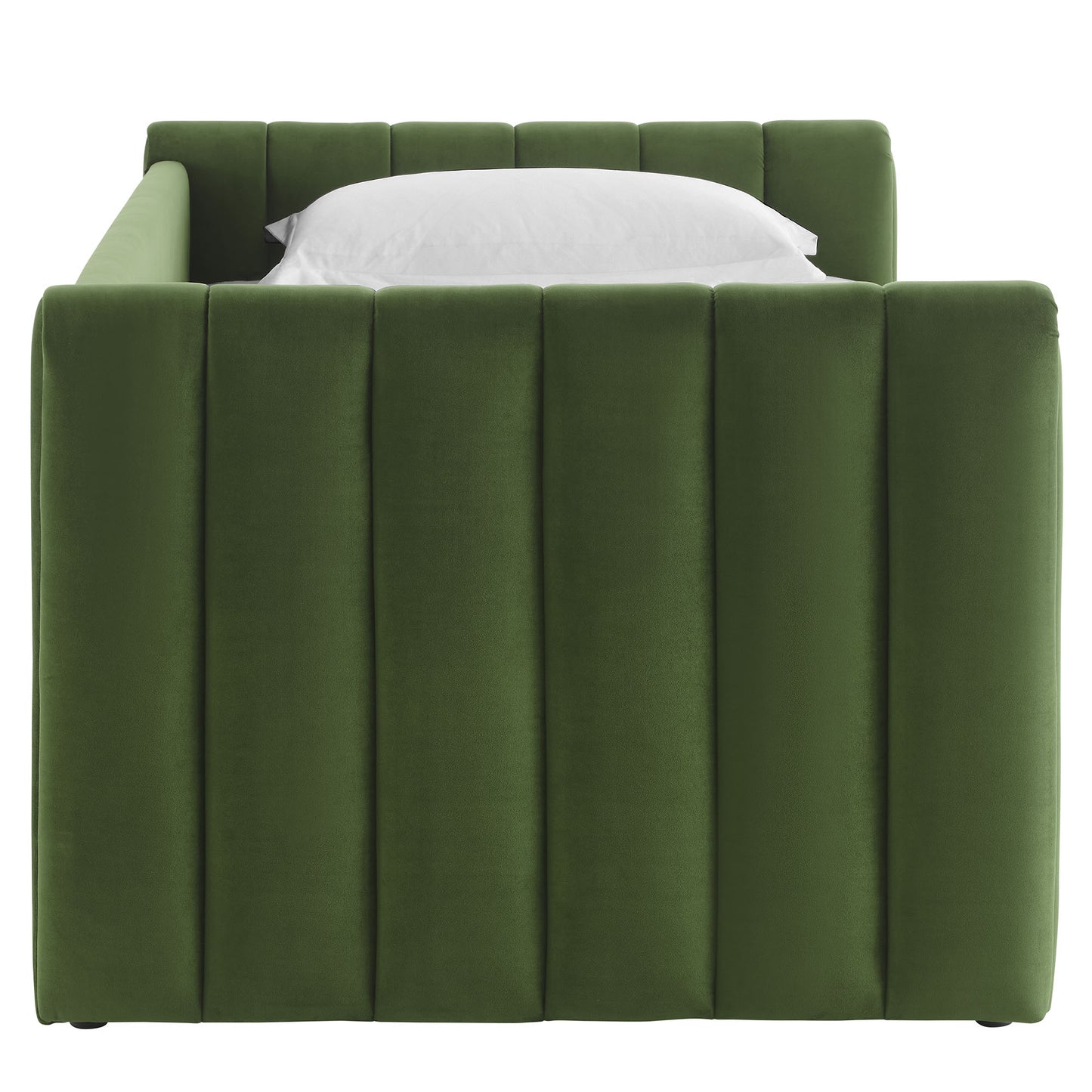 Veyla Channel Tufted Performance Velvet Twin Daybed With Trundle by Furniture For America