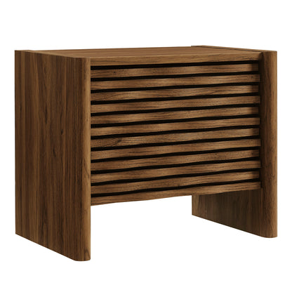 Emric Wave Nightstand by Furniture For America
