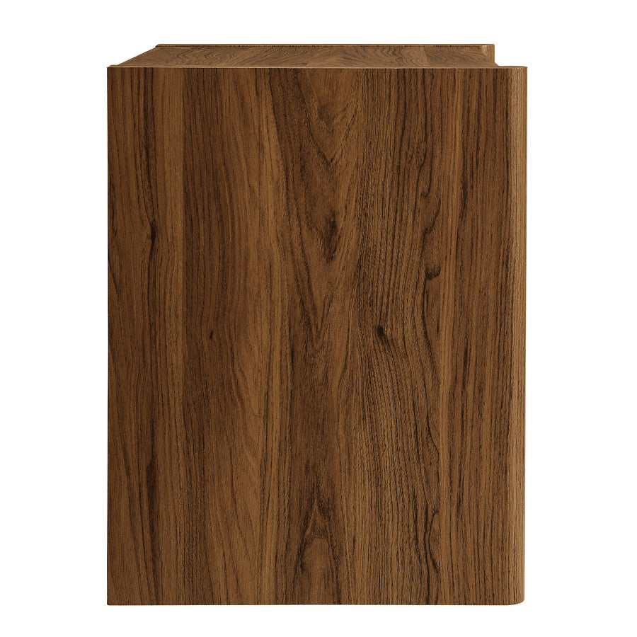 Sol Wave Nightstand in Walnut