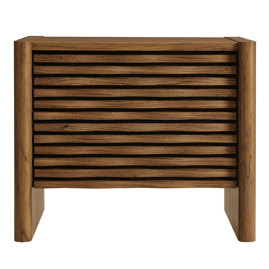 Sol Wave Nightstand in Walnut