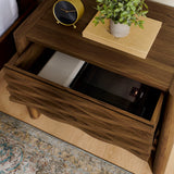 Sol Wave Nightstand in Walnut