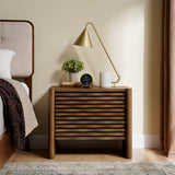 Sol Wave Nightstand in Walnut