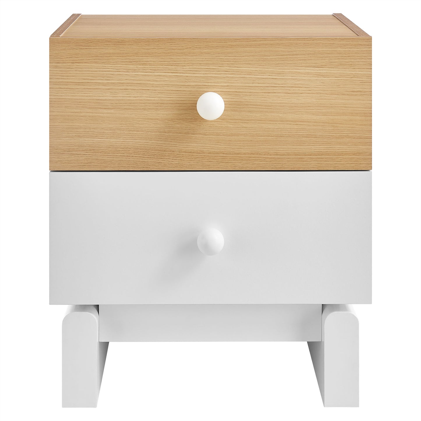 Nolia 2-Drawer Color Block Nightstand by Furniture For America