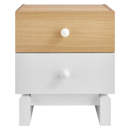 Nolia 2-Drawer Color Block Nightstand by Furniture For America