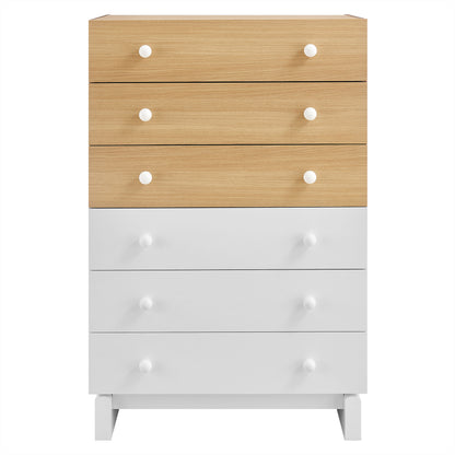 Nolia 6-Drawer Color Block Dresser Chest by Furniture For America