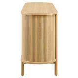 Marlon 6-Drawer Curved Dresser in Oak