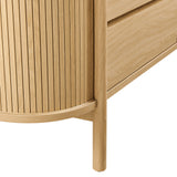 Marlon 6-Drawer Curved Dresser in Oak