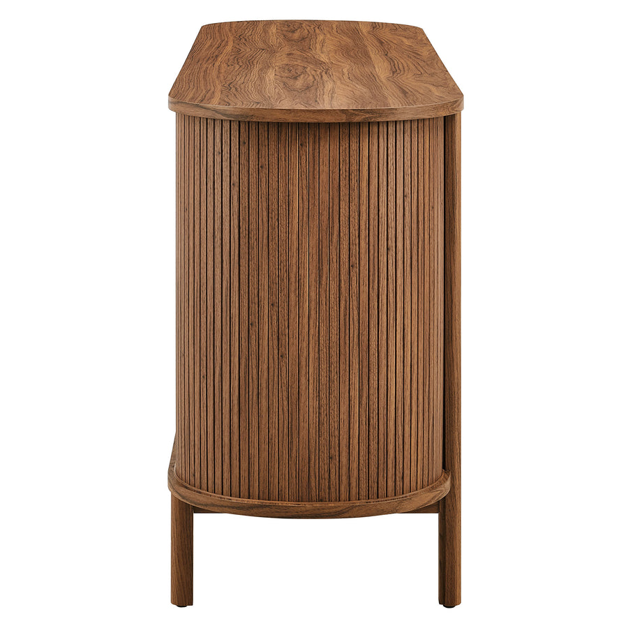 Marlon 6-Drawer Curved Dresser in Walnut