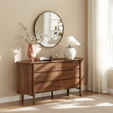 Marlon 6-Drawer Curved Dresser in Walnut