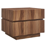 Oxeye 2 Drawer Nightstand in Walnut