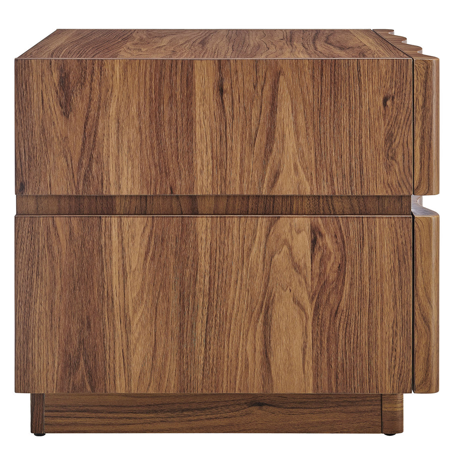 Oxeye 2 Drawer Nightstand in Walnut