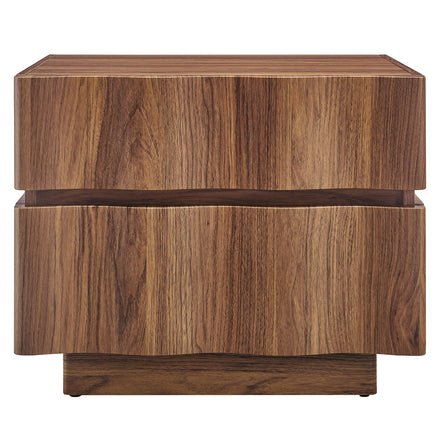 Isola 2 Drawer Nightstand in Walnut