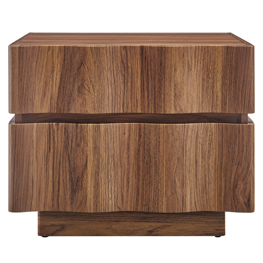 Oxeye 2 Drawer Nightstand in Walnut