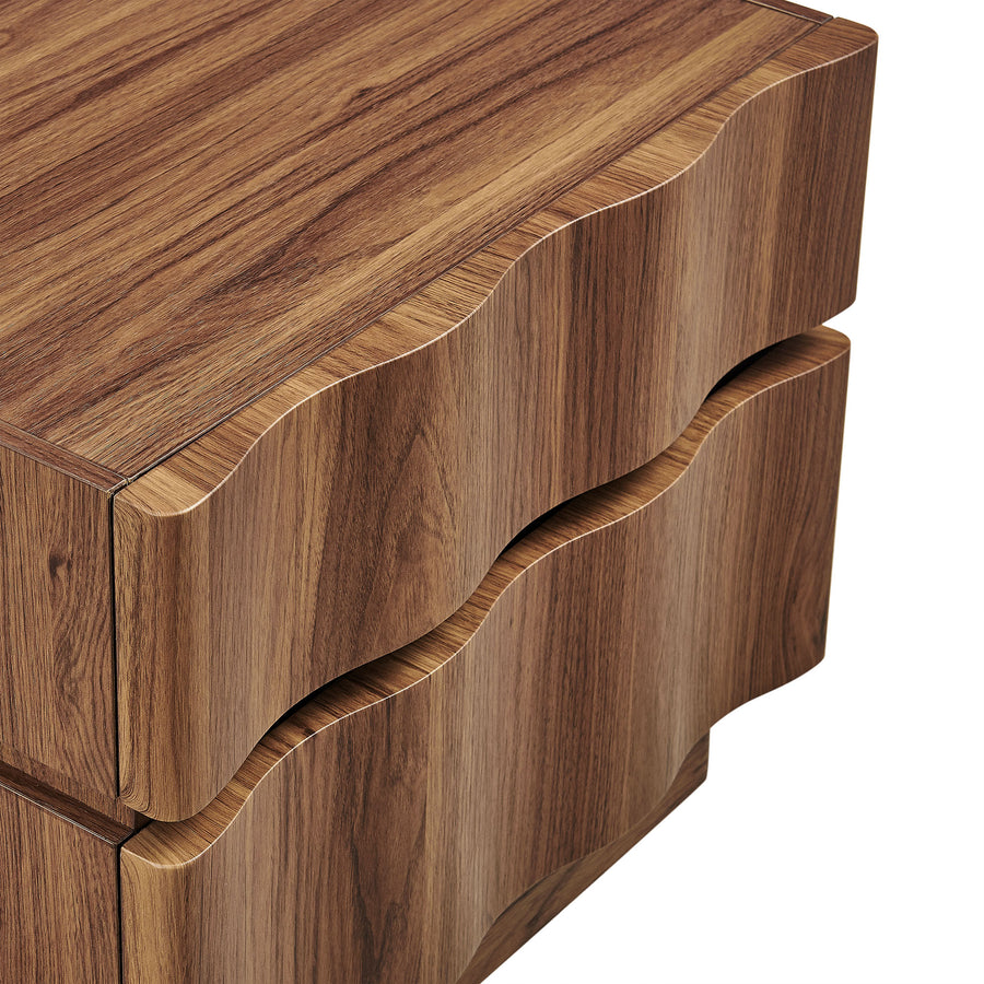 Oxeye 2 Drawer Nightstand in Walnut