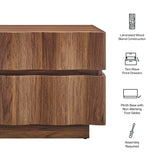 Oxeye 2 Drawer Nightstand in Walnut