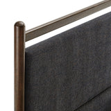 Flax Twin Size Platform Bed Frame in Wenge Heathered Dark Gray