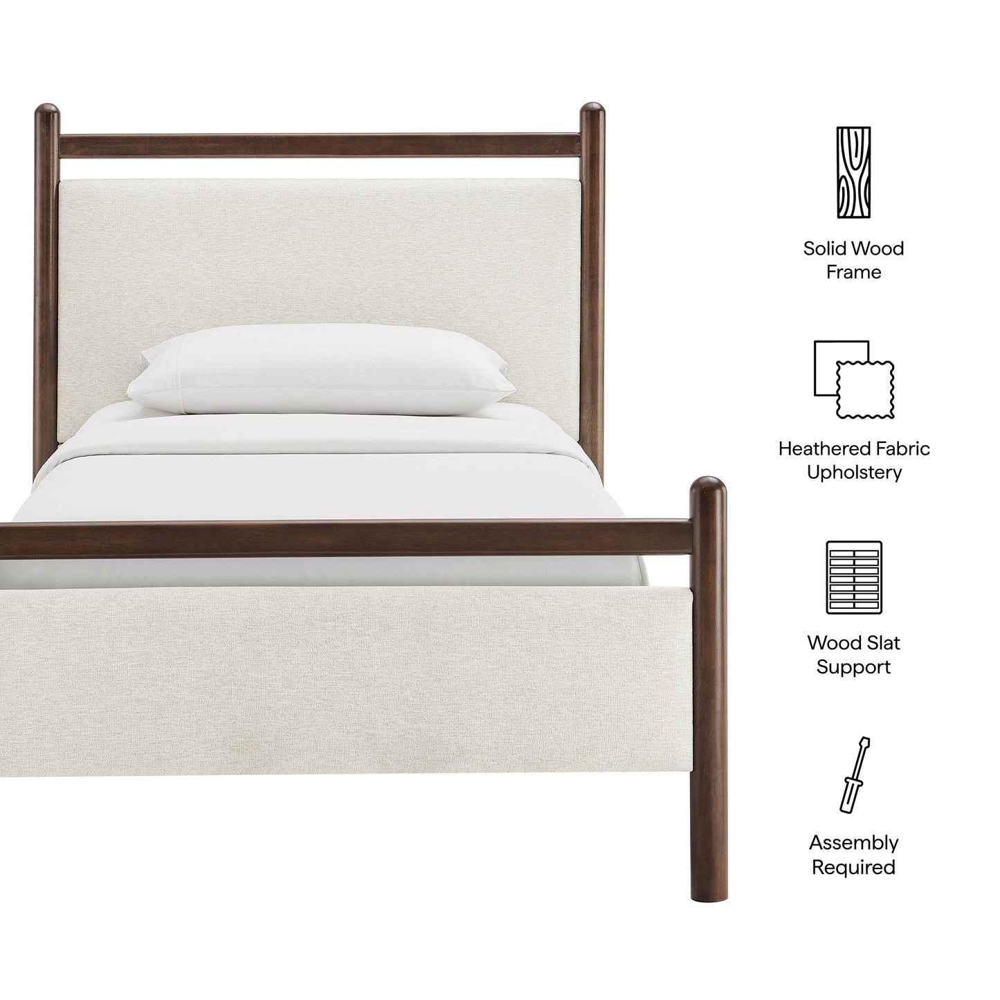 Ginny Twin Size Platform Bed Frame by Furniture for America