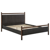 Flax Full Size Platform Bed Frame in Wenge Heathered Dark Gray