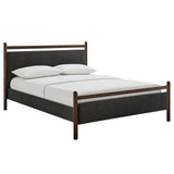 Flax Full Size Platform Bed Frame in Wenge Heathered Dark Gray