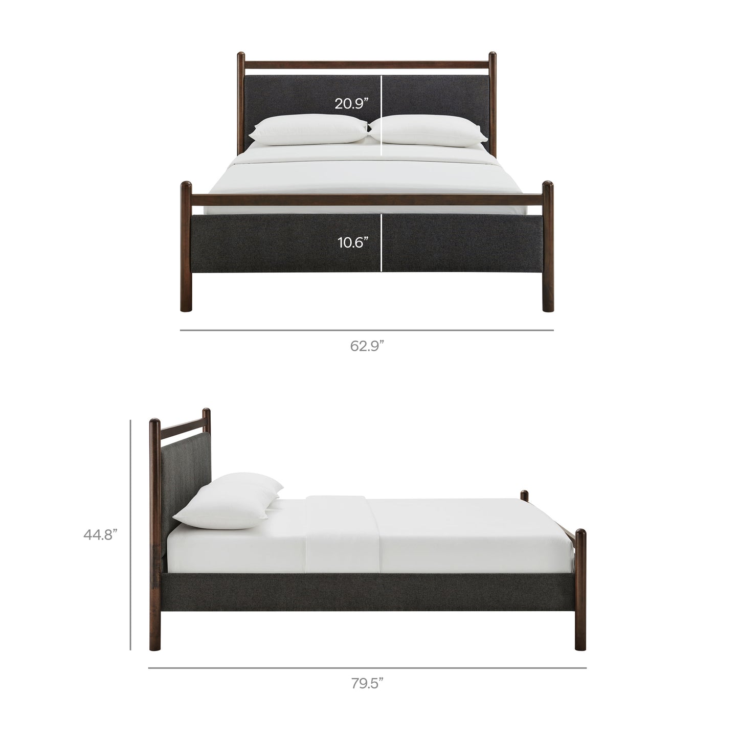 Ginny Full Size Platform Bed Frame by Furniture for America