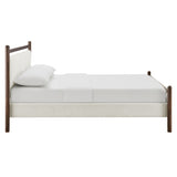 Flax Full Size Platform Bed Frame in Wenge Heathered Ivory