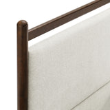 Flax Full Size Platform Bed Frame in Wenge Heathered Ivory