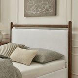 Flax Full Size Platform Bed Frame in Wenge Heathered Ivory