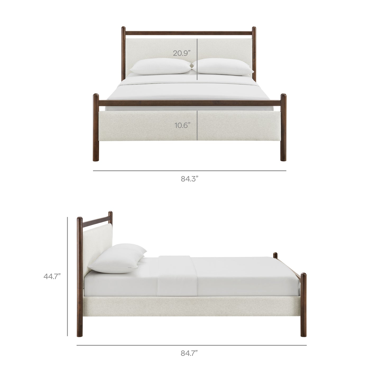 Ginny King Size Platform Bed Frame by Furniture for America