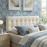 Cleo Stain-Resistant Performance Velvet Full Size Headboard in Alabaster