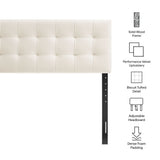 Cleo Stain-Resistant Performance Velvet Full Size Headboard in Alabaster