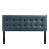 Cleo Stain-Resistant Performance Velvet Full Size Headboard in Cadet Blue