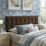 Cleo Stain-Resistant Performance Velvet Full Size Headboard in Chocolate Brown